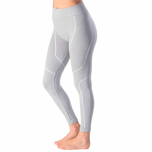 Risalti Collants thermiques Merino Tech - Pantalon thermique, compression en laine mérinos, vêtements thermiques pour femmes, sous-vêtements thermiques pour l'hiver