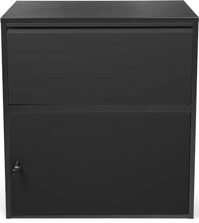 Ondis24 Korona - Caja para paquetes, paquetes, envíos de mercancías y cartas con caja fuerte para paquetes (negro, XXL 103 cm x 73 cm)