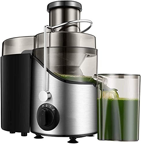 Juicermaskiner, Juicextraktor, Juicermaskin 3-hastighets centrifugaljuicer för frukt och grönsaker, med halkfria fötter som tuggar juicepress