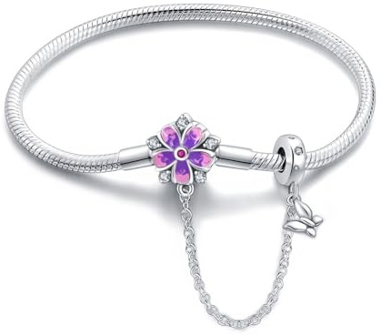 QIKAOLA S925 brazaletes de plata de ley para Pandora brazaletes estilo Pandora para regalo de joyería de la mujer