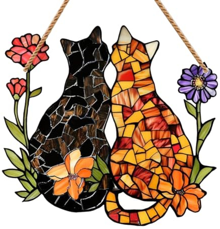 Accesorios de decoración del hogar, Accesorios para el hogar, Casa para Gatos al Aire Libre, Regalos con Gatos, Regalos para Amantes de los Gatos, Regalo para Gato, Decoración Colgante en acrílico