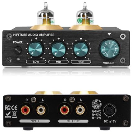 Phono Preamp, Preamplificatore da Banco, Amplificatore Audio Stereo Hi-Fi, Preamplificatore Audiofilo Hi-Fi per il Audio del Lettore di Record Audio Domestico (Unione Europea)