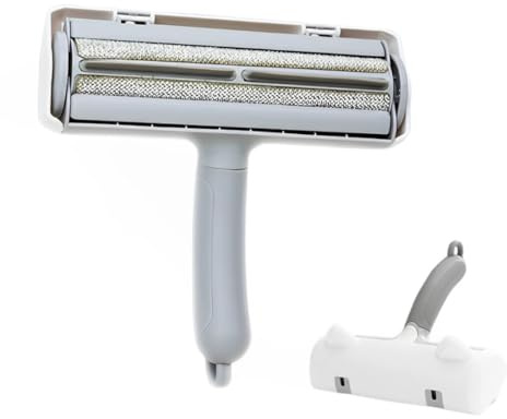 Brosse Anti Poils Animaux Chat Chien, Brosse Ramasse Enlève Poils, Magique Réutilisable pour Poils, Rouleau à Poils d'animaux, Épilateur pour Canapé, Arbre à Chat, Voiture, lit, Tapis, Panier