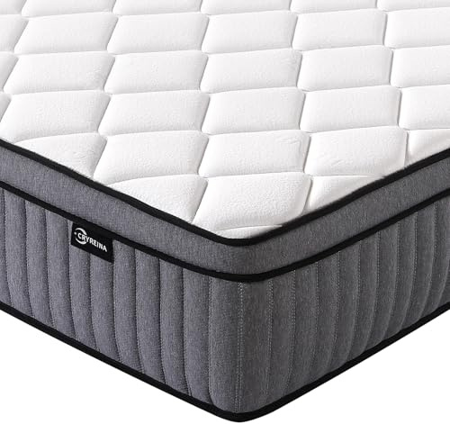 CRYREINA King Size Mattress in a Box - 10 Inch King Mattresses of Medium-Firm Support with 9-Zone Pocket Springs for Motion Isolation, Breathable Comfort and Durable (150x200x25cm)