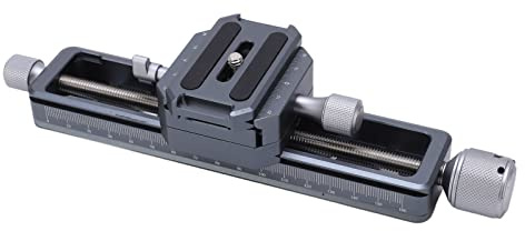 PLKYZMCDK Control Deslizante de riel de Enfoque Macro, riel de Primer Plano de cámara, Carrera efectiva de 16 cm con Soporte Arca de Doble Cara, riel Macro de aleación de Aluminio para
