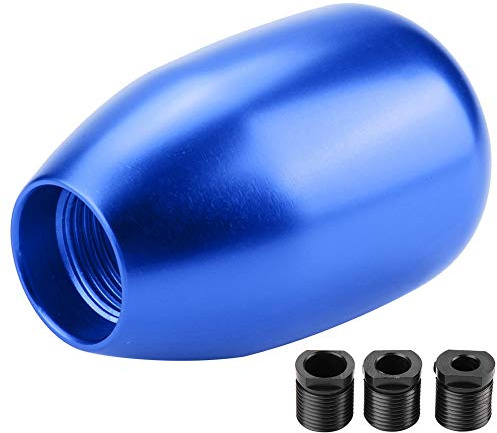 Reminnbor Perillas de Cambio Manual de Cambio de Marchas Manual de 5 Velocidades Palanca de Palanca con 3 Adaptadores 8/10 / 12mm(Azul)