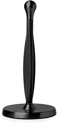 Umbra Tug Porte-Serviettes Moderne Debout – Distributeur de Papier essuie-Tout de Cuisine Facile à déchirer d'une Seule Main avec Base lestée pour Rouleaux d'essuie-Tout Standard, Noir métallique