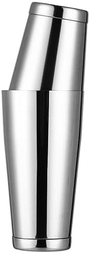 Boston Cocktail-Shaker 2-teiliger Edelstahl Boston-Shaker Set, 500ml + 820ml Cocktailshaker Barset für Zuhause Cocktail Liebhaber und alle Professionelle Barkeeper (Silber)
