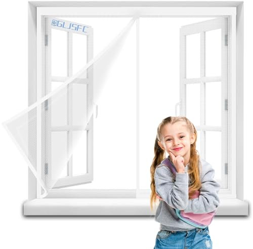 Magnet Fly Screen Door, 115x180cm Installation Magnétique De Rideau Adhésif Sans Perçage, Fermeture Magnétique Plein Cadre Maintient L'air Frais à L'intérieur Blanc