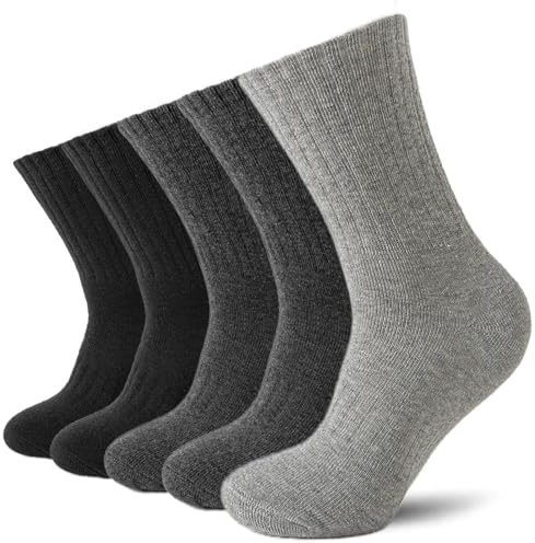 VoJoPi Mens Wool Socks Thermal and Warm Hiking Boot Socks 5 Pairs