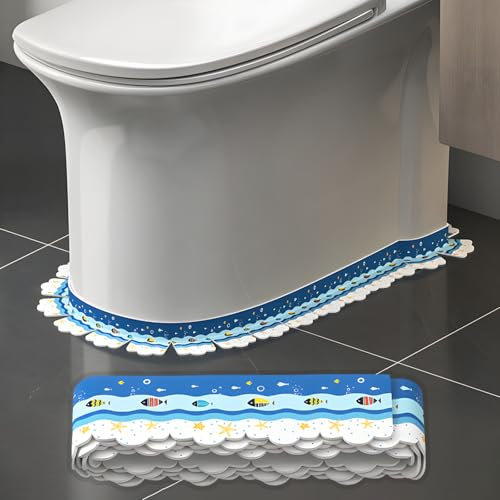 SEIYOGDS Adesivo Impermeabile Sulle Cuciture del Pavimento del WC, Nastro Impermeabile e Sporco, Sulla Cucina/wc/bagno Nell'angolo Previene L'umidità e Previene la Muffaa (1.5 m) (Blu)