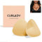 CURLADY Sticky on Bra Inserts, Double Sided Sticky Bra Push up, Strapless Bra Lift Self Adhesive Bra Pads for Backless Strapless Clothing, Wedding, Bikini and Daily Wear,Chicken Fillet Bra Inserts