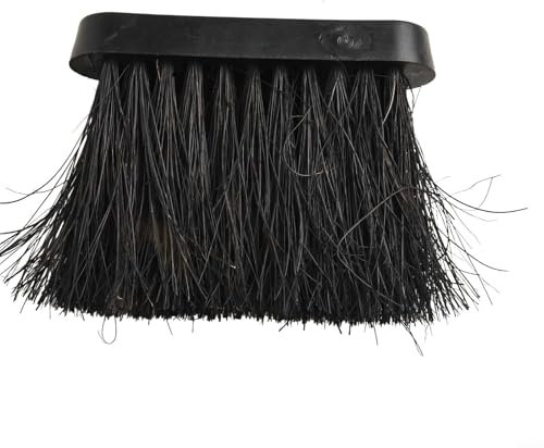 Besttoolifes Cepillos de chimenea, Escoba de repuesto para empresas de chimenea, Paquete de recambio de cabezal de cepillo de repuesto oblongo, Mango de madera, Cabezal de cepillo de forma redonda