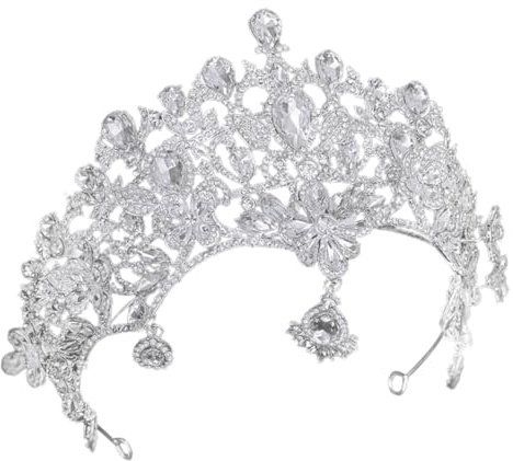 NIYANGLE Couronne Décorative Strass Serre-tête pour Femme et Mariage Accessoire de Coiffure Brillant