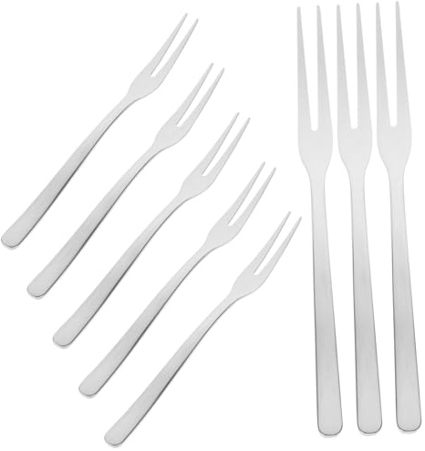 Anneome 8pezzi Forchette Piccole in Inox Per Antipasti Dessert e Frutta Forchette Da Menù Per Insalata e Festa