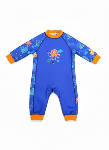 Summshall Costume da bagno in neoprene, UPF 50+, protezione solare per 0-24 mesi, per piscina, spiaggia e sport acquatici, resistente al cloro e ad asciugatura rapida