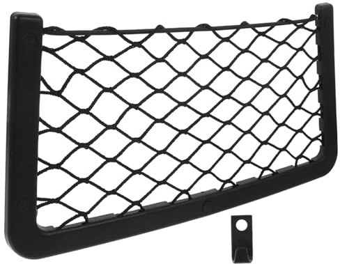 TOYZFRIENDY Rete Portaoggetti Auto con Gancio Rete Organizzatore Bagagliaio per Veicoli Supporto Abs Spazio Extra per Borsa e Accessori Facile Installazione