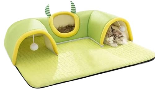 Lit Tunnel Chat - Tunel Cat Jeu - Tunel Interactif en Forme De Lit Tunnel pour Chat - Multifonction Tapis De Tunnels De Jeu pour Petits Animaux, Lapin, Hamster, Chats