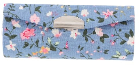 Homoyoyo Portarossetto con Specchio Interno Elegante Astuccio Rossetto da Borsa con Motivo Floreale Ricamato Custodia Protettiva Compatta per Trucco Regalo per Donna