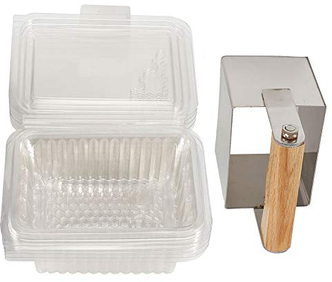 CHICIRIS Cortador de Acero Inoxidable para Raspar Miel + Herramienta de Corte Duradera para Profesionales de la Apicultura + Caja de Plástico para un Fácil Almacenamiento 10 X Caja de Plástico para
