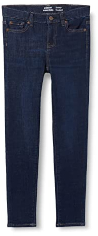 Amazon Essentials Jean Extensible à Coupe étroite Skinny Fille, Délavé Foncé, 5 Ans Slim