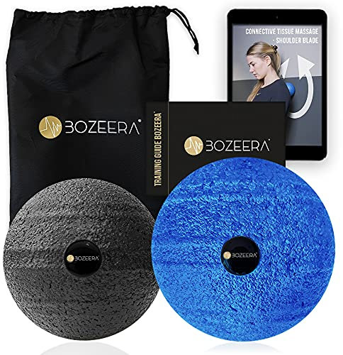 [FASZIENKUGEL 10CM & 8CM] Faszienball Set – Faszienbälle zur Massage von Schulter, Rücken - Massageball 10cm & 8cm - Inkl. Video, Booklet & Tasche– Premium Faszienball Set