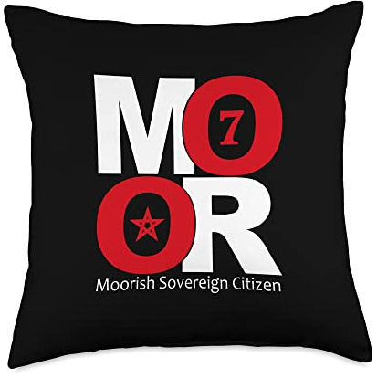 Moor Moorish Sovereign Citizen Circle 7 Moorish American Throw Pillow