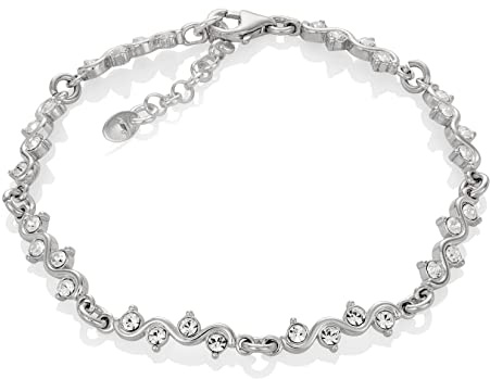 LILLY MARIE Damen Armband Sterling-Silber 925 Welle Länge flexibel Geschenkverpackung Brautschmuck