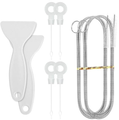 FINEASY 8 Pcs Fridge Drain Hole Cleaning Tool, Drain Brush, Fridge Dredger Set, Universal Drain Pipe Cleaning Brush for All Refrigerators and Kitchen Drain Hole Remover