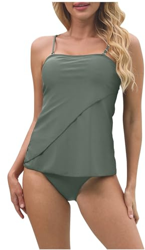 Costume da Bagno Donna Due Pezzi Vita Alta Costumi-Due-Pezzi Ragazza Intero Contenitivo Pancia E Seno Copricostume Mare Nero Mode Primavera 2025 Firmata.