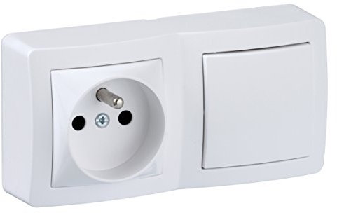 Schneider Electric SC5SHN0261051P Alrea Interrupteur va et vient + 2 pôles + terre, Blanc