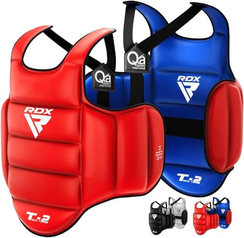 RDX Corpetto Protettivo, Corpetti Protezione del Torace Petto Guardia Corpo Per Kickboxing Taekwondo Karate MMA Boxe Muay Thai Arti Marziali, Adulto Allenamento Di Sparring Rib Protector Chest Guard
