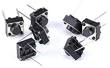 Youmile 100PACK Tact Button Switch 2 Pin DIP 6x6x5mm PCB Momentary Tactile Tact Push Button Switch