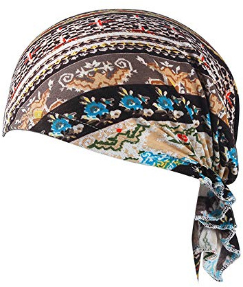 Bandana, berretto estivo, traspirante, sotto il casco, protezione UV, per la pirata, per la bicicletta, per lo sport, per il ciclismo, da uomo e da donna, caffè, Taglia unica