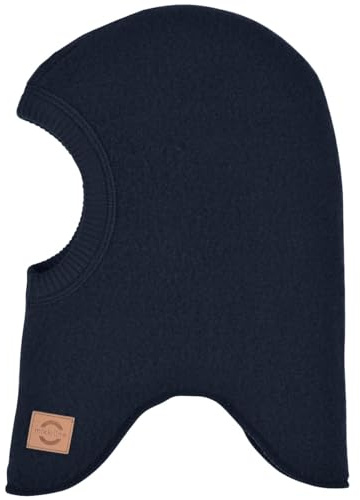 Mikk-line ull fullface – Oeko-Tex standard 100 certifierad – barnbeanie att bära – unisex design, blå nätter, 3-6 månader
