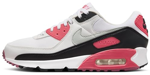 Nike DH8010-105 Air Max 90 Donna, White/Light Silver-Aster Pink-Black EU 40.5