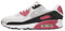 Nike Air Max 90, Sneaker Donna, White Light Silver Aster Pink Black, 40.5 EU