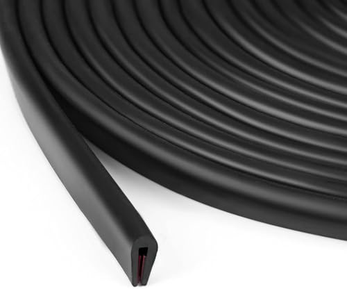 Joint Protection Bord de Tole,1.5mm x 9 Mètres Joint de Coffre Voiture en EPDM sans Colle, Joint d'Étanchéité Universel de Porte Voiture pour Caravane, Camion, Garage, Machine, Noir