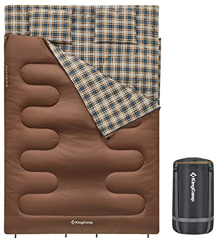 KingCamp Deckenschlafsack Snowflake 300D 2 Personen Doppel Schlafsack Lang -13°C