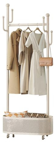 Ergocar Garderobenständer. Eine Jacken-Hutablage mit Korb, multifunktionales Design. Es lässt sich stabil um 360°bewegen und eignet sich für die Platzierung im Bett, im Wohnzimmer und auf der Veranda.