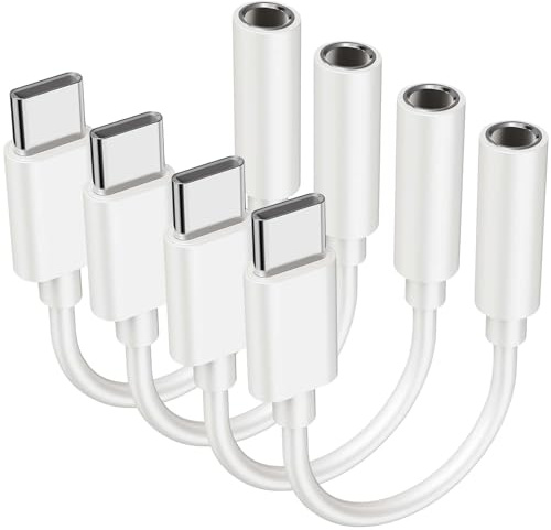YGKSAA 4PCS Type USB C to 3.5mm Female Headphone Jack Adapter, USB Type C to Aux Audio Dongle Cable Cord, Compatible with Samsung S20/S20+/S20 Ultra, Pixel 4/+ 4XL, and More USB C Devices