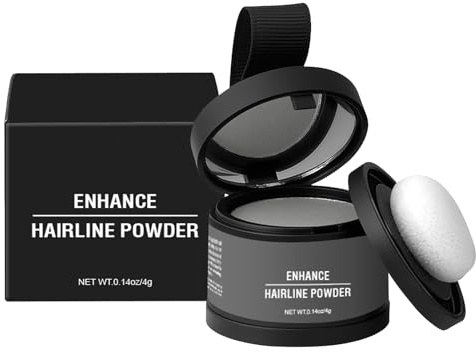 Polvere per attaccatura dei capelli, per donne, con applicatore, correttore per ombreggiatura dei capelli, per la copertura dei capelli, capelli fini e diradanti