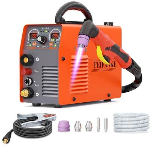 FEIFANKE 55 Ampere Plasmaschneider Berührungslosem Pilotlichtbogen Hochfrequenz Luftstrom IGBT 2T/4T Schneidbrenner Zum Schneiden von Rostfreiem Stahl Aluminium und Kupfer