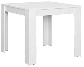 byLIVING Esszimmertisch Nepal/matt weiß/Kleiner Küchentisch 90 x 90 cm/Esstisch Melaminharz beschichtet / 18 mm Dicke Tischplatte / 90 x 90, H 75 cm