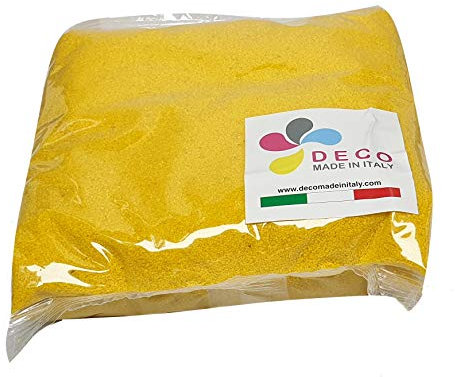 Deco Made in Italy Sabbia Colorata 0,5 Sacchetto da 1kg - Sabbia Colore Giallo