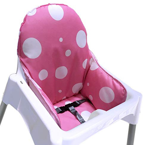ZARPMA Hochstuhl Kissen für Antilop Hochstuhl Baby Hochstuhl Sitzbezuge Waschbar Faltbar Kinderstuhl Einlage Matte Polsterung (Rosa)