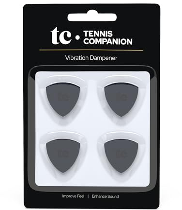 TennisCompanion - Tennis Dampener for Racket, Tennis Shock Absorber, Tennis Vibration Dampeners for Improved Feel and Enhanced Sound, 4-Pack Tennis Dampener, Black