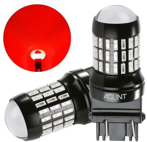 AGLINT 3157 LED Bombilla T25 P27/7W 3057 3156 3056 66SMD Superbrillante para Coche Luz de Freno Posición Trasera Antiniebla Luces Diurnas 2 Piezas