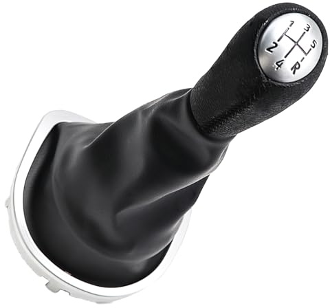YananAC Pomello del cambio a 5 marce per Renault Clio III, Kangoo II, Twingo II, Espace IV con soffietto del cambio per 8200379961 8200393246 Clio III pomello del leva