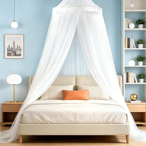 Moskitonetz Bett für Doppelbetten Einzelbett,250 x 1050 x 60cm Moskitonetz Feinmaschiges als Moskitoschutz,Mückennetz Bett Geeignet Camping Reise und zu Hause